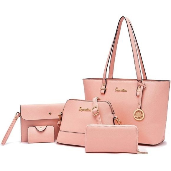 5pcs Purse Handbag for Women Wallet Tote Bag Shoulder Bags Top Handle Sa… - Picture 2 of 8